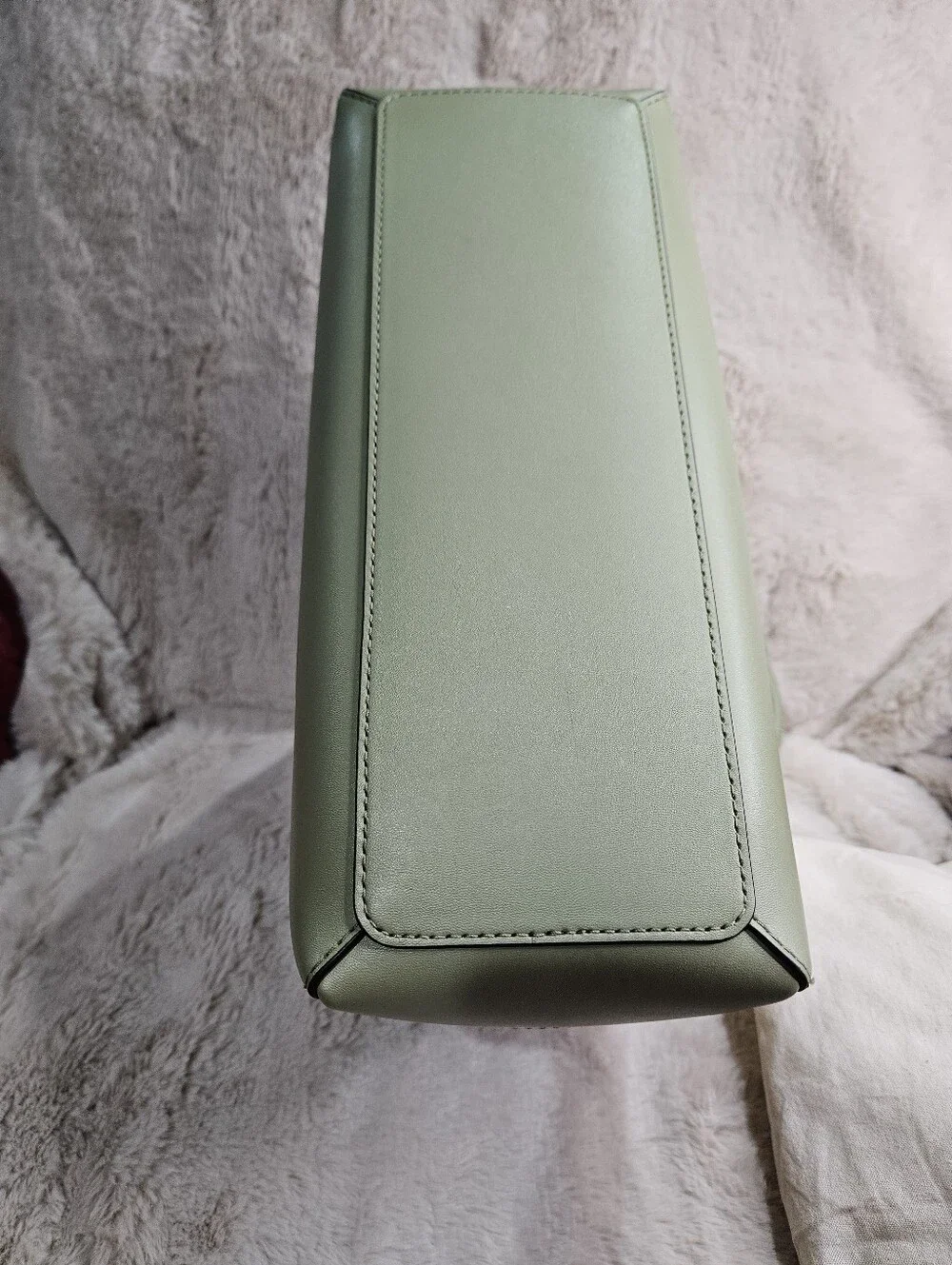 2023 Michael Kors Olive/Sage Reed Large Pebble Leather Belted Satchel